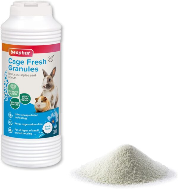 Beaphar | Cage Fresh Granules | For Animal Cages & Hutches | Absorbs Odours | Keeps Cages Fresher for Longer | Uses Probiotics to Trap and Destroy Smells | Fresh Scent | 600g - Image 5