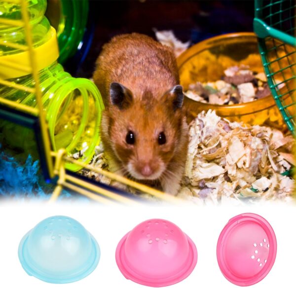 MEISH 4 Pieces Hamster Cage Tubes Stopper Hamster Cage Tunnels Plugs Hamster Tunnel External Tubes Stopper Plug End Cap Cage Baffle Accessories for Hamster - Image 5