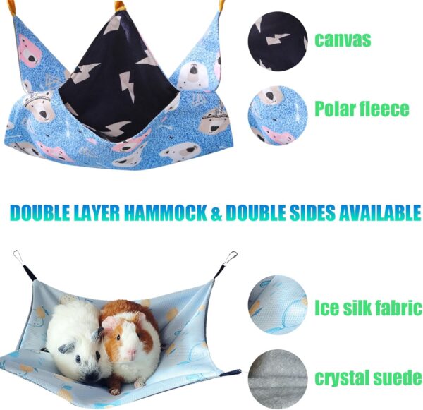 JSTHHTT Rat Hammocks for Cage - 34x34CM Rat Accessories and Toys, Guinea Pig Hammock, Hamster Bed and Hide Rat Accessories for Your Small Pets - Hammock for summer - Image 5