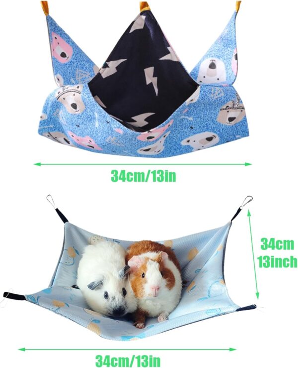 JSTHHTT Rat Hammocks for Cage - 34x34CM Rat Accessories and Toys, Guinea Pig Hammock, Hamster Bed and Hide Rat Accessories for Your Small Pets - Hammock for summer - Image 2