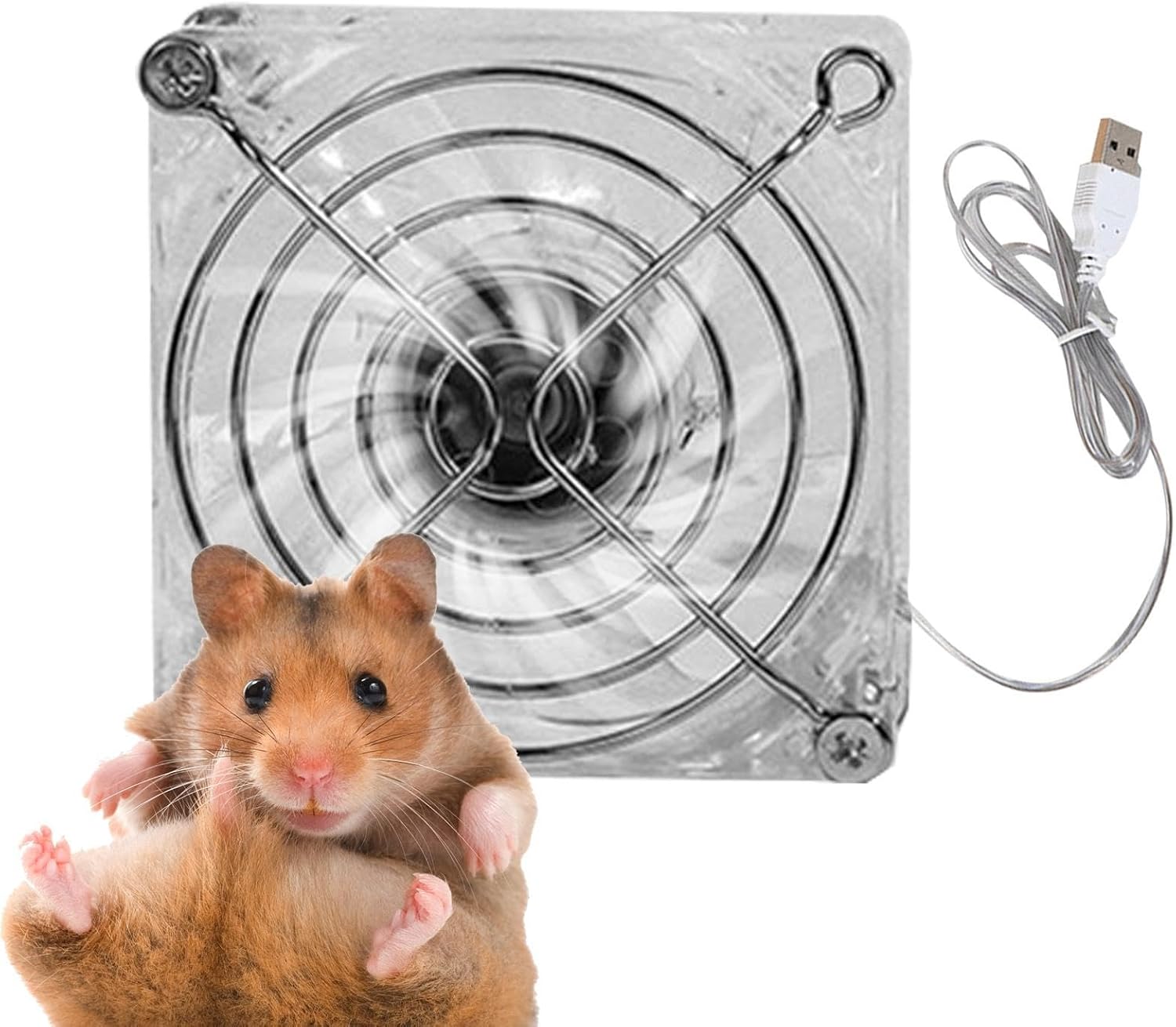 Bexdug Hamster Cooling Fan - 7-bladed Turbofan Acrylic Guinea Cage Cooling Fan,Acrylic Cage Fan, Comfort For Guinea, Hamster, And More - Image 7