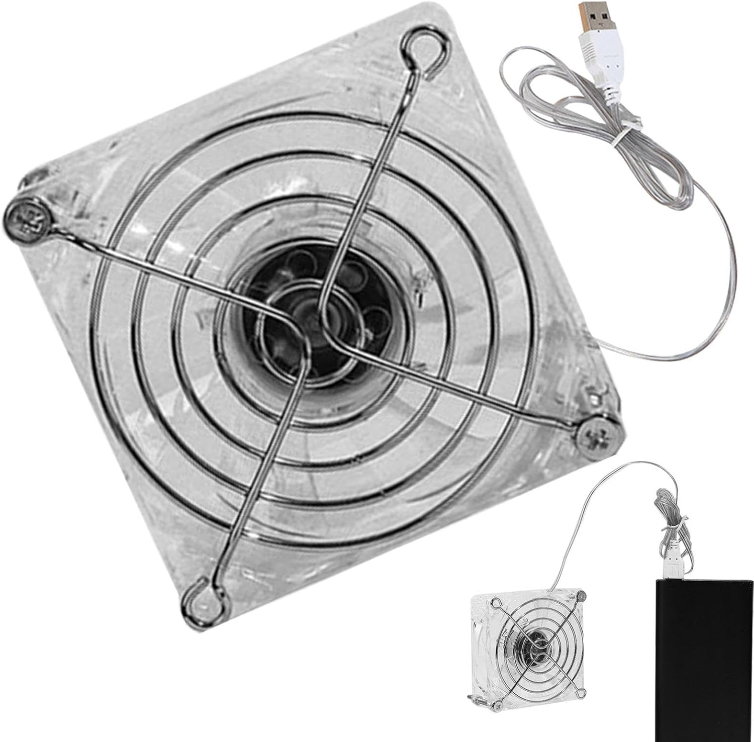 Bexdug Hamster Cooling Fan - 7-bladed Turbofan Acrylic Guinea Cage Cooling Fan,Acrylic Cage Fan, Comfort For Guinea, Hamster, And More - Image 8