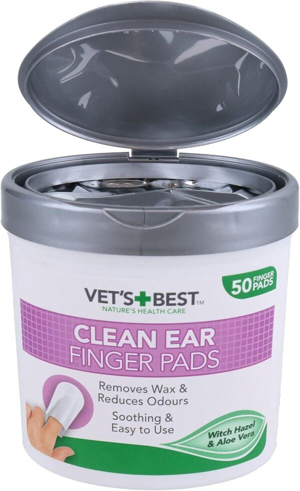 AB Tools 50PK Dog Pet Ear Cleaning Finger Pads Wipes Removes Wax Dog Hygiene - Image 3