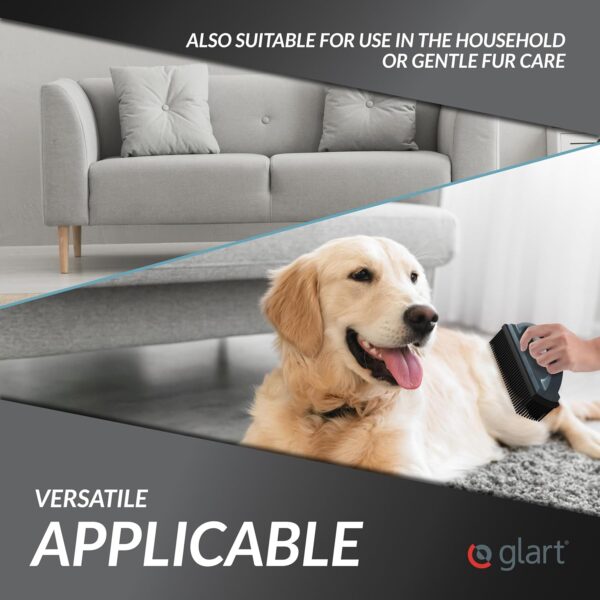 Glart 45THB Premium Dog Brush Pet Hair Brush, removes pet hair and dirt from all car seats, upholstery, carpets, anthracite/black - Image 6