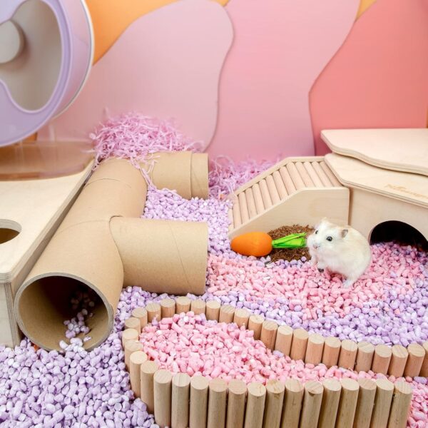 Niteangel Hamster Paper Pellets Bedding for Syrian Dwarf Hamsters Gerbils Mice Mouse Lemming Degus or Other Small-Sized Pets (Pink) - Image 4