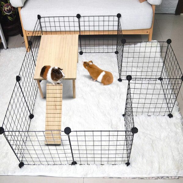 Guinea Pig Hideout, Natural Wooden Living Shelter with Stairs, Durable Guinea Pig Bed, Guinea Pigs Platform for Small Guinea Pig Chinchilla Hamster Ferrets Hiding Sleeping＆Small Animal - Image 7
