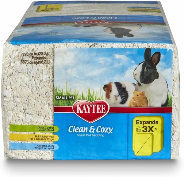 Kaytee Clean & Cozy Super Absorbent Paper Bedding for Cages, Hamster, Gerbil, Mice, Rabbit, Guinea Pig, 85 Litre, White - Image 8