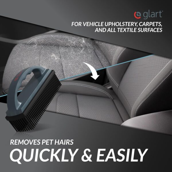 Glart 45THB Premium Dog Brush Pet Hair Brush, removes pet hair and dirt from all car seats, upholstery, carpets, anthracite/black - Image 3