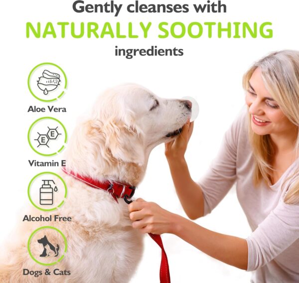 EOTW 200 Dog Wipes, Pet Wipes for Dogs Cats Puppies All Purpose Cleaning Face, Ears, Body, Eye Area, Bum & Paws, Alcohol Free Thick Plant Based Grooming Wipes - Image 6