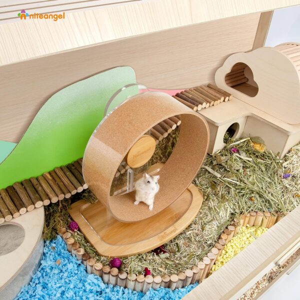 Niteangel Vista Hamster Cage W/Oblique Opening Cage Door - MDF Aspen Small Animal Cage for Syrian Dwarf Hamsters Degus Mice or Other Similar-Sized Pets (Small - 32.9 x 17.2 x 21.1 inches) - Image 5