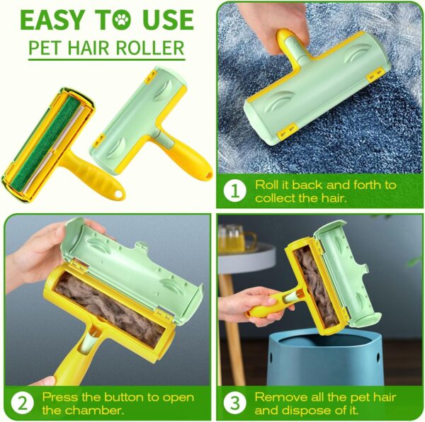 Pleasantsong Pet Hair Remover, Reusable Lint Rollers, Easy Cleaning Dog Cat Hair Remover, Pet Hair Remover Roller For Pet Fur, Clothes, Carpet, Sofa - Image 6