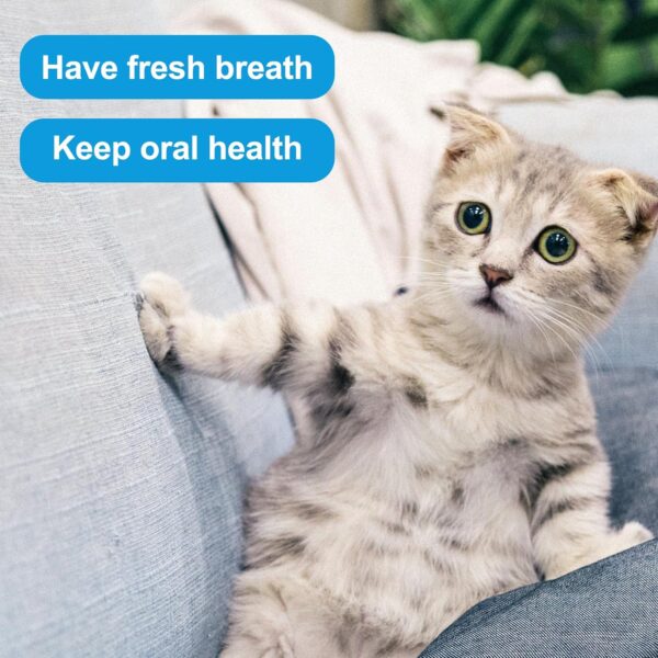 2pcs Dual Sided Cats & Dogs Toothbrushes, Kitten Puppy Toothbrush Pet Teeth Cleaning Brush with Micro Brush Head & Curved Handle Cat Dental Care Supplies to Reduce Plaque Tartar Formation - Image 7