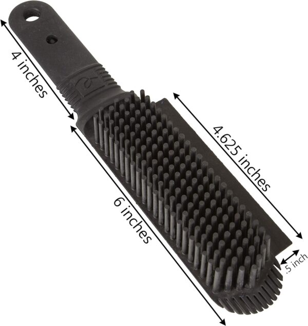 FURemover Plus Rubber Pet Hair Remover Brush Black with Gentle Bristles for Grooming Dogs and Cats Pack of 2 Black - Image 2