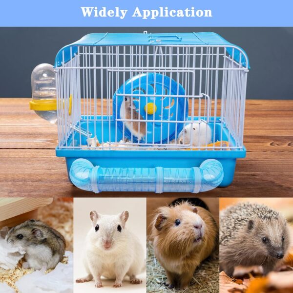 TOOSII 4PCS Hamster Tubes, DIY Hamster Toys Hamster Cage & Accessories Mouse Plastic Tube Toy for DIY Mouse Hamster Fun Small Animals Cage(Blue) - Image 7