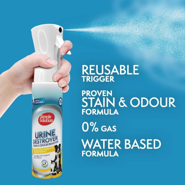Simple Solution New Spray Technology Refill Urine Destroyer, Pet Stain and Odour Remover with Pro-bacteria Cleaning Power - 400ml - Image 5