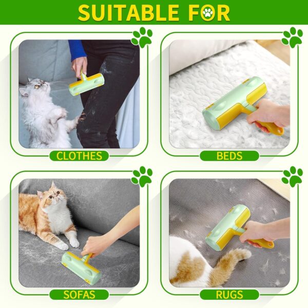 Pleasantsong Pet Hair Remover, Reusable Lint Rollers, Easy Cleaning Dog Cat Hair Remover, Pet Hair Remover Roller For Pet Fur, Clothes, Carpet, Sofa - Image 3