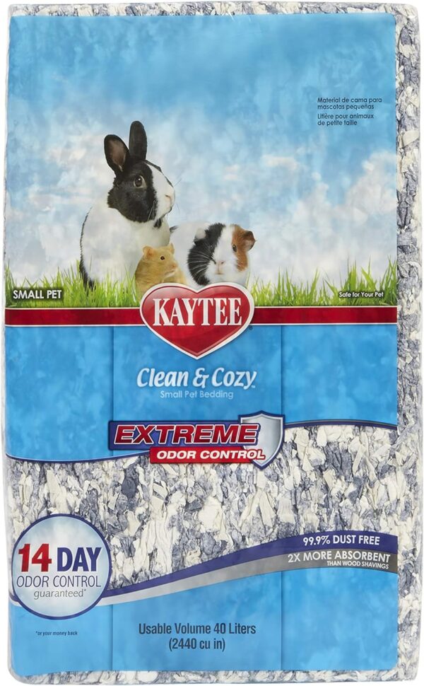 Kaytee Clean & Cozy Extreme Odour Control Super Absorbent Paper Bedding for Cages, Hamster, Gerbil, Mice, Guinea, 40 Litre - Image 8