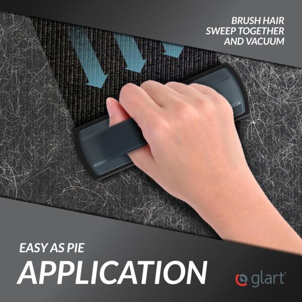 Glart 45THB Premium Dog Brush Pet Hair Brush, removes pet hair and dirt from all car seats, upholstery, carpets, anthracite/black - Image 4