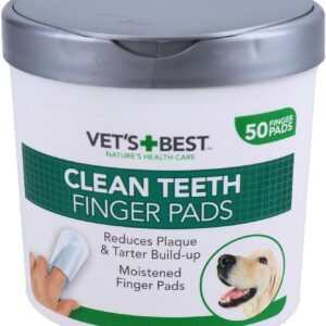 AB Tools 50PK Dog Pet Teeth Tooth Cleaning Finger Pads Wipes Plaque Tartar Remover