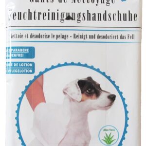 Bubimex Easy Clean Gloves - Hygienic Cleaning Gloves for Dogs and Cats - Cleans and Deodorises - With Aloe Vera Extracts - For the Hygiene of Your Pets