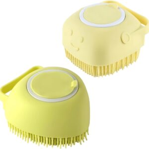 Dog Brush,Dog Brushes for Grooming,Dog Grooming Brush,Dog Comb,Dog Bath Brush,Puppy Brush,Undercoat Rake Dog,Dog Hair Brush,Dog Brush for Short Hair (Yellow)