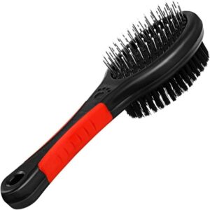 Dog Grooming Pet Brush Double-Sided 2 in 1 Dog And Cat Grooming Fur Brush For Dirt Cleaning Detangling Pet Hairs