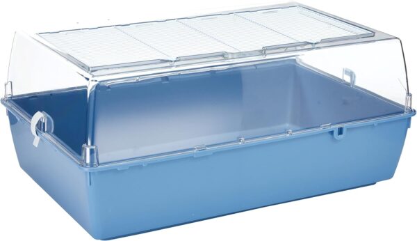 Ferplast DUNA MULTY Hamster Cage - Habitat for Rodents, Guinea Pigs, Rabbits - Interactive Transparent Design, Easy Access & Cleaning, 71x46xh31,5cm