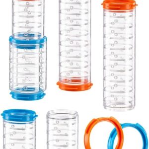 Ferplast Hamster Tube Set, Hamster Cage Accessory, Total 7 pieces, Transparent Hamster Tunnels with Ventilation Holes, Fittings included, KIT TUBE TUNNEL Hamster Toys