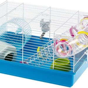 Ferplast PAULA Large Hamster Cage - Spacious Interactive Habitat with External Tunnel System - Exercise Wheel & Accessories Included - Easy Clean, 46x29.5xh24.5cm