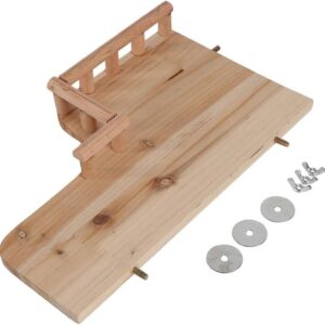 Hamster Cage Platform, Wooden Rest Platform with Railing for Hamster Small Animals Climbing