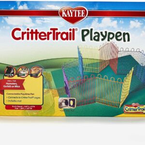 Kaytee CritterTrail Playpen with Mat for Pet Gerbils, Hamsters or Mice,Blue