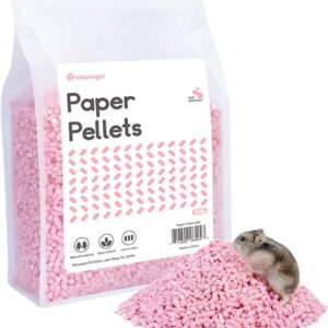 Niteangel Hamster Paper Pellets Bedding for Syrian Dwarf Hamsters Gerbils Mice Mouse Lemming Degus or Other Small-Sized Pets (Pink)