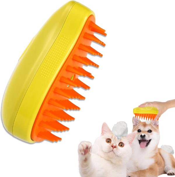 Pet Spray Massage Comb Anti Flying Hair Spray Massage Brush Massage Bath Brush Three In One Cat Steam Brush Self Cleaning Steam Cat Brush Pet Hair Removal Comb Beauty Brush Cat Dog Hair Cleaning