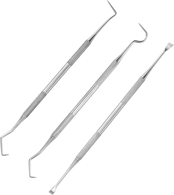 RHXWFDG 3 Pcs Pet Tooth Scaler Cleaning Kit Dog Dental Tooth Scaler Stainless Double Headed Tarter Remover Pet Dental Tools Pet Teeth Cleaning Tools for for Dogs Cats