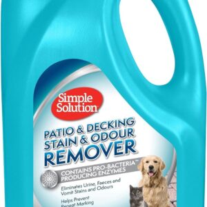 Simple Solution Patio & Decking Pet Stain and Odour Remover, Enzymatic Cleaner with Pro-Bacteria Cleaning Power - 4 Litre