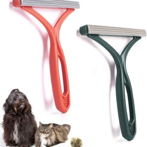 Tycoonest 2Pcs Pet Hair Removers, Reusable Dog and Cat Lint Removal Comb, Plastic Cleaning Brush for Pet Fur on Carpet Sofa Clothes Furniture Car