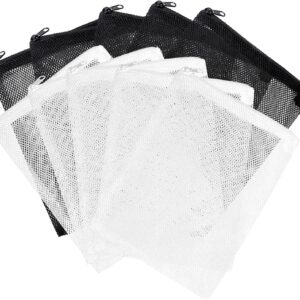 10PCS Aquarium Filter Bags Fish Tank Media Mesh Filter Bag With Zippe Reusable High Flow Nylon Mesh Media Net Bag for Fish Tank Bio Balls Pelletized Carbon Ammonia Remover Ceramic Rings