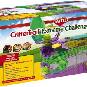 Kaytee Critter Trail X Extreme Small Animal Cage Set, 20 L x 11.5 W x 18 Inch H, for Hamsters, Gerbils, Mice, White