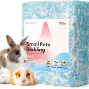 BUCATSTATE Extreme Odour Control Super Absorbent Paper Bedding for Small Animals, Cages, Hamster, Gerbil, Mice, Guinea Pigs, 50 Litre (Blue)