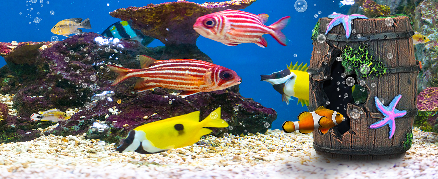 fish tank decorations small