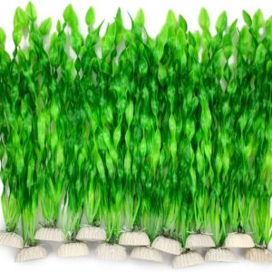 BEGONDIS 14 PCS Artificial Seaweed Water Plants for Aquarium, Plastic Fish Tank Plant Decorations