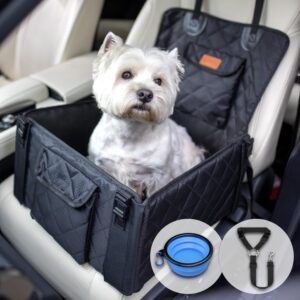 PetProved Dog Car Seat Puppy Car Seat for Dogs Waterproof Dog Seat for Car Front Back Seat Small Dog Car Seat Pet Dog Booster Anti-slip Dog Car Seat Medium Sized Dog