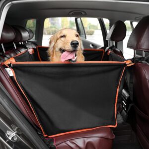 Pecute Extra Stable Dog Car Seat - Reinforced Dog Car Seat Medium Sized Dog with Breathable Mesh & Adjustable Dog Seat Belt, Robust and Waterproof Pet Car Seat for the Back Seat of the Car