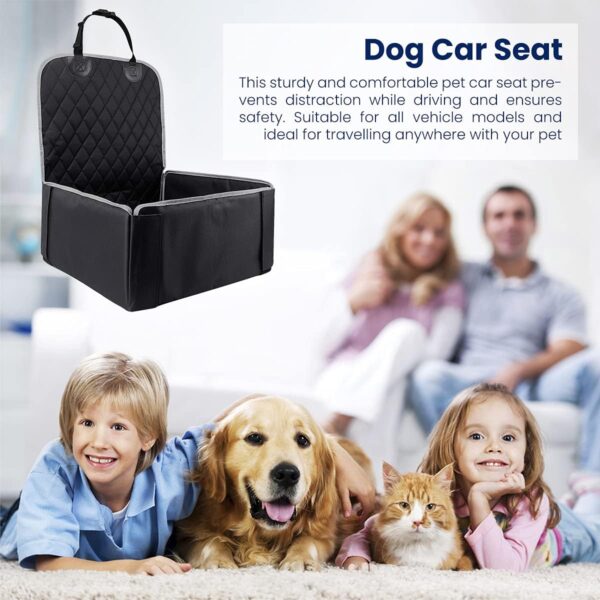 ADOV Dog Booster Car Seat Cover, Waterproof Dog Car Crate for Small to Medium Dogs, Extra Stable Reinforced Walls and Scratch Proof Pet Travel Carrier Cage, Non-Slip Front or Back Seat Protector - Image 7