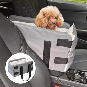 Bylphy Dog Car Seat for Small Dogs Centre Console Pet Booster Car Seat, Detachable Washable Puppy Booster Seat, Portable Dog Cat Car Seat