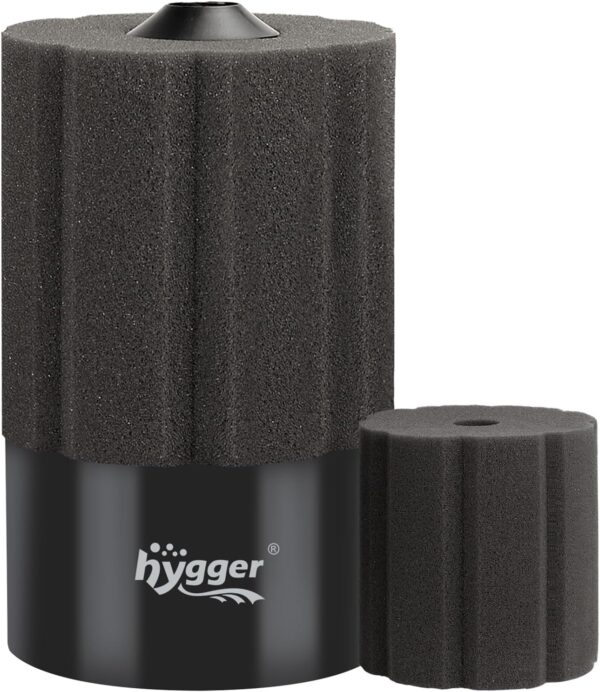 hygger Aquarium Sponge Filter, Fish Tank Filter, Submersible Internal Foam Aquarium Filter for 250-568L Breeding Fry Shrimp Snails Betta Tank with Filtered Ceramic Balls and Spare Sponge(L)