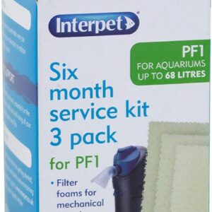 Interpet Replacement Plain Foams for the PF1 Power Filter, 6 Month (3 Pieces)