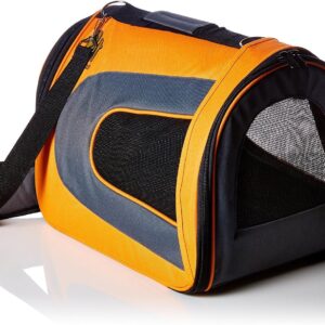 PET MAGASIN Soft-Sided Pet Travel Carrier - [Airline Tsa Approved] - Portable Traveling Kennel for, Cats, Small Dogs & Puppies (Large, Orange), Large (18'' x 11'' x 10'') (OrangeCarrier001)