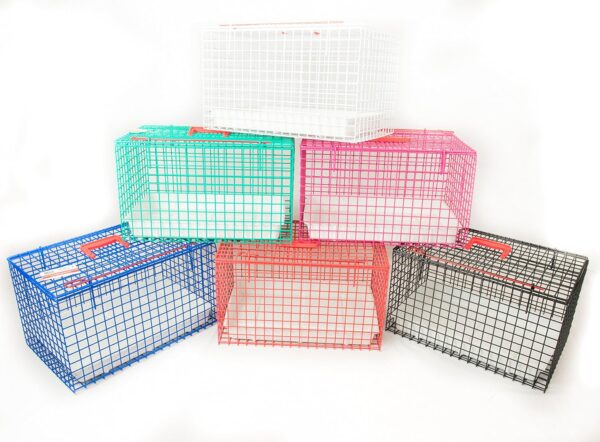 MDC Cat Carrier, all round view, great for travel, ideal for vets visits, top opening, Blue - Image 2