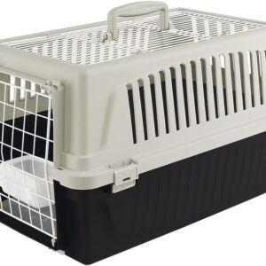 Ferplast Atlas 10 Open Cat Carrier - Portable Small Dog Travel Carrier, Open Top Design, Comfortable Handle, Ideal for Cats and Small Dogs up to 5 Kg, Includes Cushion, 48x32.5x29 cm